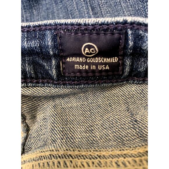 AG Adriano Goldschmied Women Jean 30R 33x26 Blue Stilt Roll Up Cigarette Low Ris - Picture 10 of 11